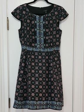 J. Crew Silk Floral Cap Sleeved Dress
